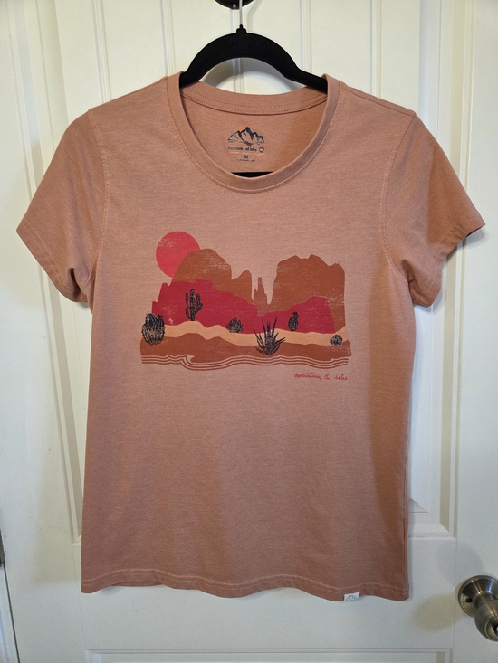 Mountain And Isles Tops - Desert Sunset Cactus Graphic Tshirt